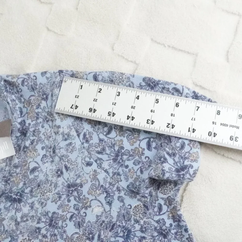 J.Jill T-Shirt Dress Womens Large Floral Print V-Neck Short Sleeve - Picture 10 of 12